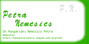 petra nemcsics business card